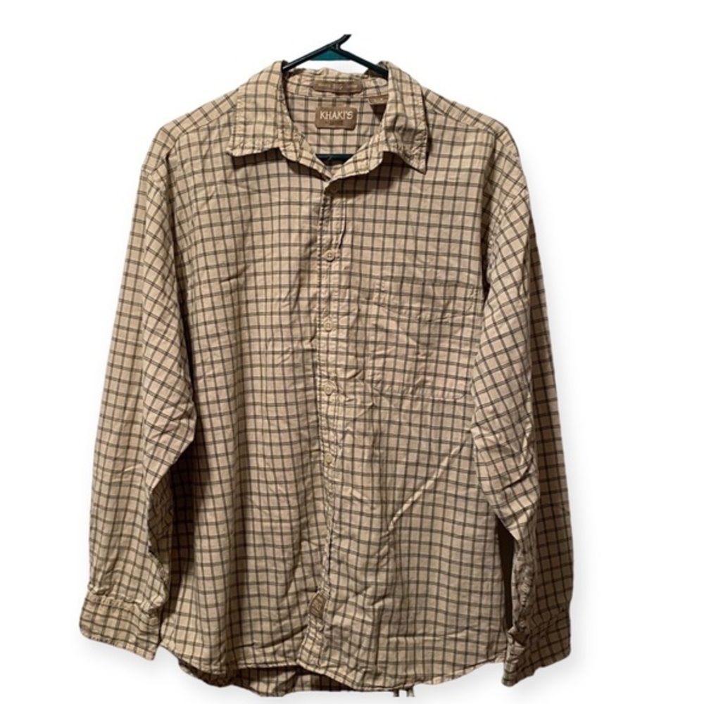 Khaki’s Big‎ Oxford’s Shirt Mens Size Large Button Up Pocket Longsleeve Flaw